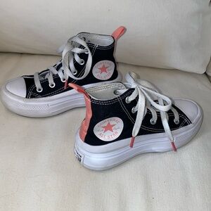 Kids Converse Chuck Taylor All Star High Top Shoes Size 11 Black White Pink